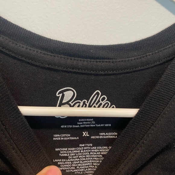 Barbie Black Tee with Pink Logo - Picture 3 of 4